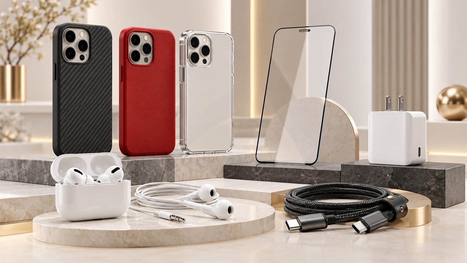 Temsili telefon aksesuarları vitrini