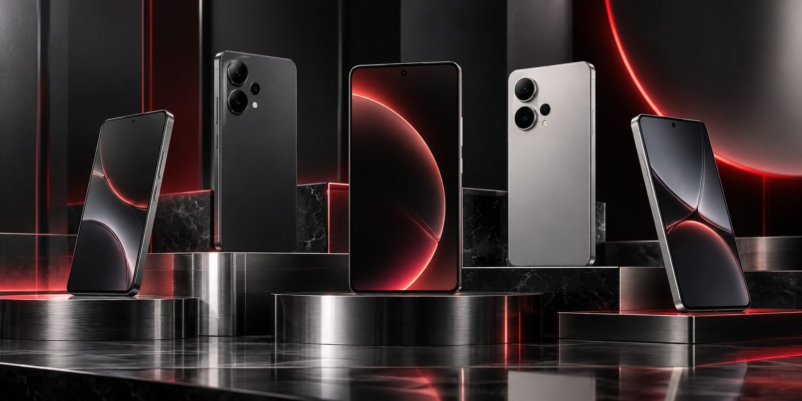 Temsili modern telefon showroom vitrini